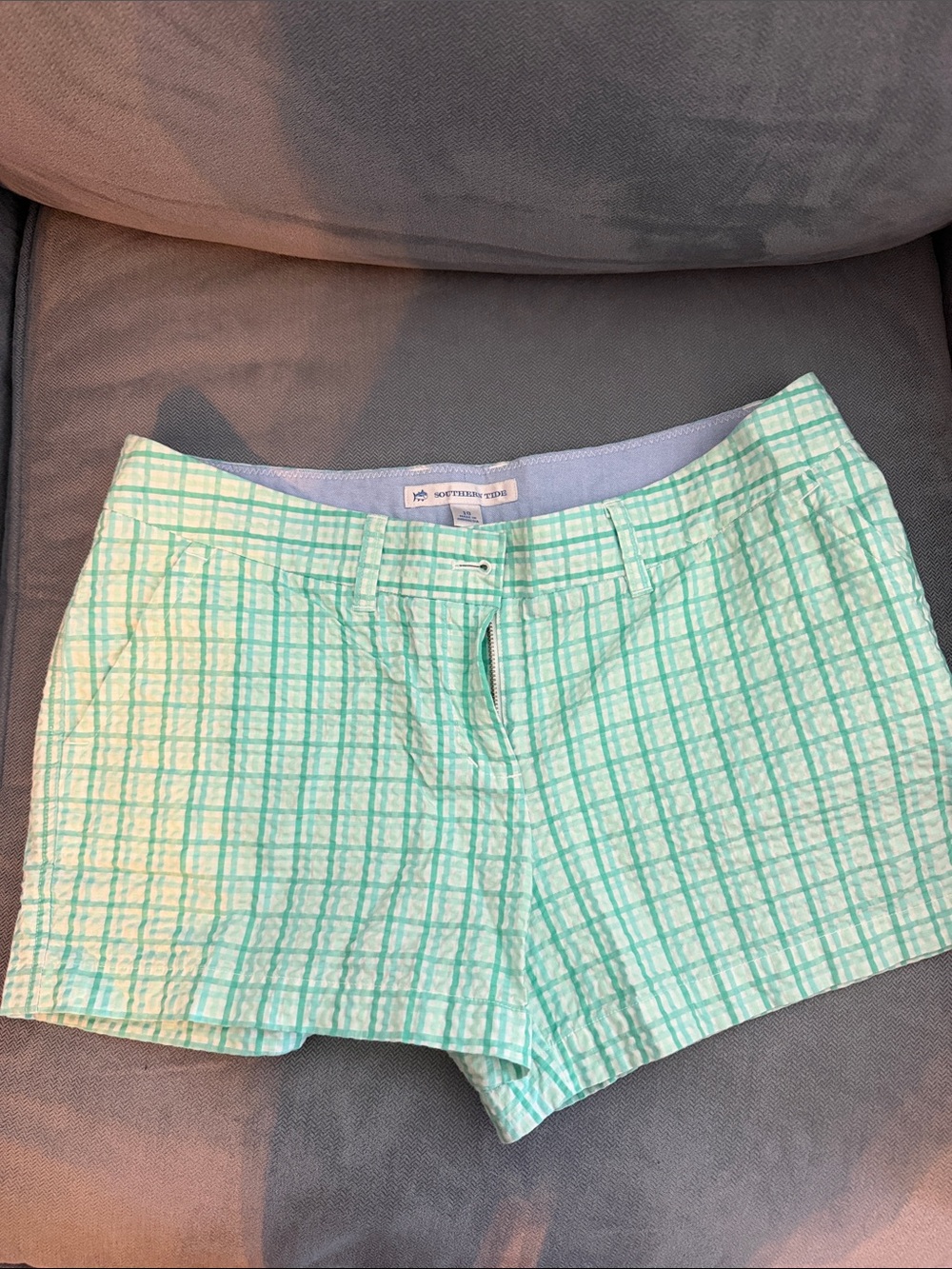 Southern Tide Mint Plaid Women’s Shorts